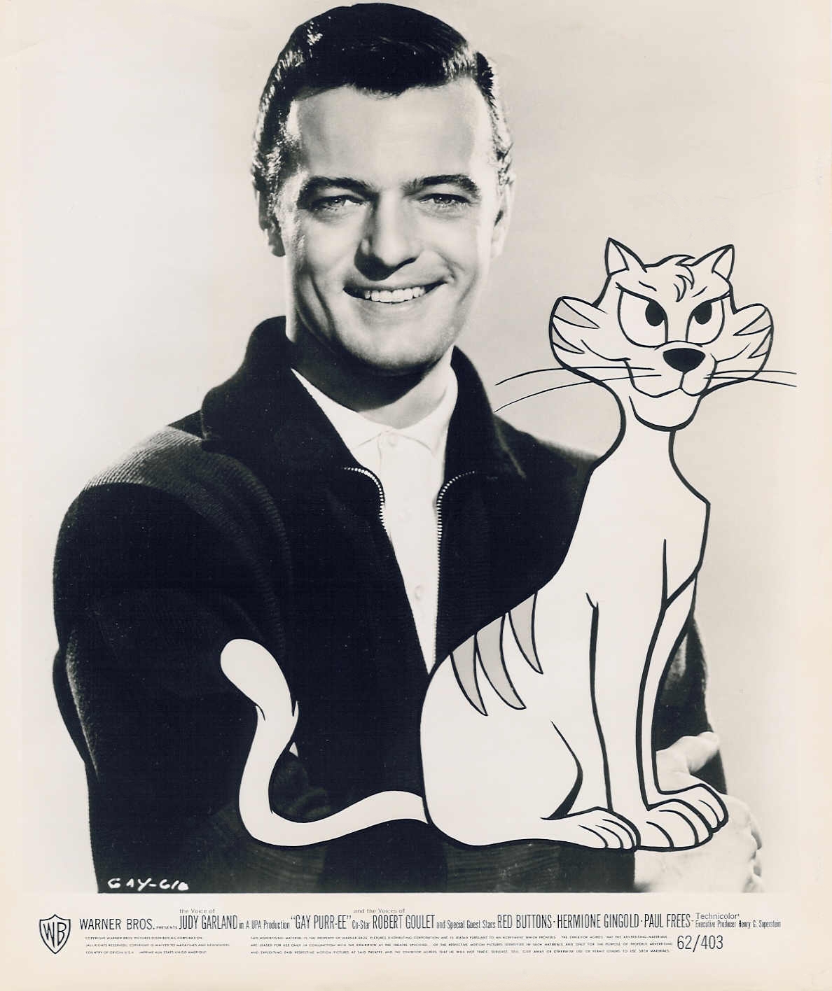 Robert Goulet 
in animated movie "Gay Purr-ee"