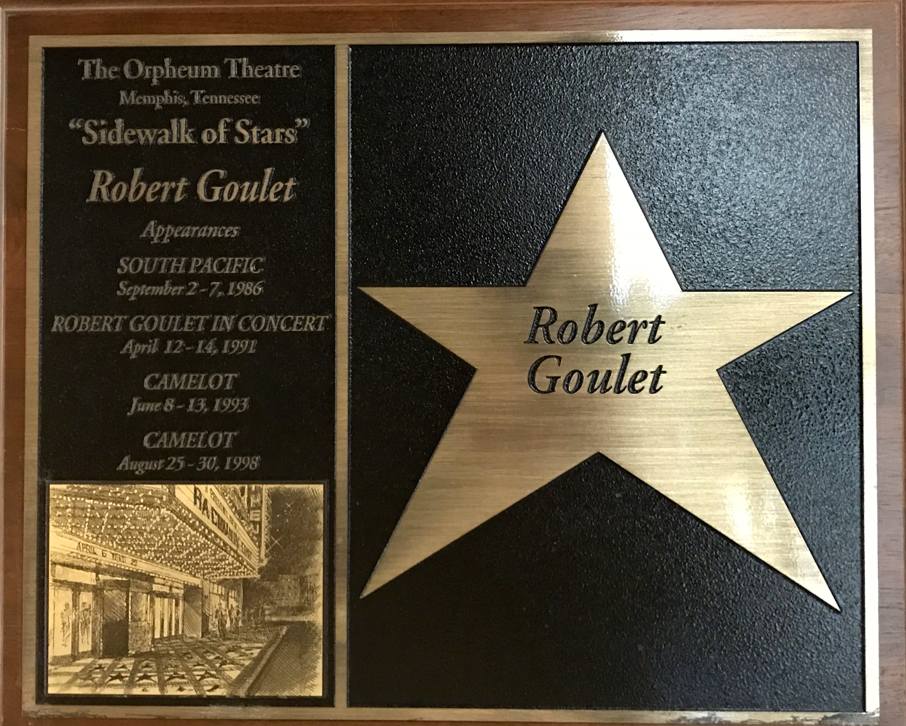 Sidewalk Of Stars Memphis, TN Awarded the First Star (1998)